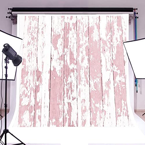 AOFOTO 8x8ft Grunge Faded Pink Wooden Plank Photography Background Rural Weathered Hardwood Vintage Shabby Peeling Wood Board Floor Backdrop Rustic Nostalgia Kid Baby fant Photo Shoot Props Vinyl - size: 8x8ft