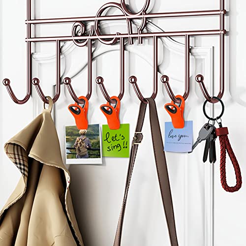 FINDMAG 12 Pack Big Chip Clips, Orange Magnetic Clip for Plants, RV Accessories, Plastic Snack Clips for Bags, Food Sealing Clip with Magnet for Chips, Snacks, Fridge and Food Organization - color: Orange, size: Pack of 12