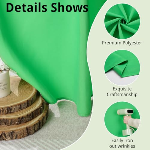 Green Screen Backdrop for Parties, Wrinkle-Resistan Chromakey Virtual Curtain Drapes for Streaming Gaming Christmas Party Birthday Decoration Background, 5x7FT, 2 Panels - color: Green, size: 5x7FT(2 panels)