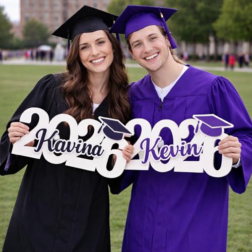 Luxury Custom Wooden 3D 2 Layers Graduation 2026 Name Sign, Custom Wood Grad Photo Prop, Class of 2026 Backdrop Decor, Senior Year, Gifts For Him Her 1 - color: Style 1