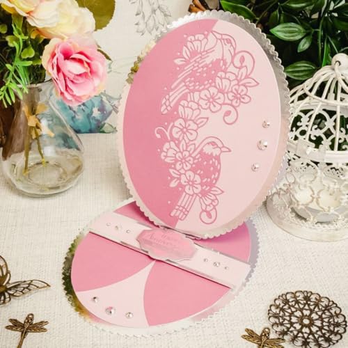 Scrapbooking Die-Cuts, Strips Frame Metal Cutting Dies for Card Making, Paper Craft Punch Template, Background Embossing Stencils, DIY Album Décor (Bird Lace-7.8x15.7cm) - color: Bird Lace-7.8x15.7cm