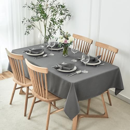 maxmill Cloth Napkins Weaved Texture Pattern Soft Comfortable and Luxury Serviette for Restaurant Family Dinners Weddings Parties and Banquets Set of 4 Pieces, 20 x 20 Inch Charcoal Gray - color: Charcoal Gray, size: 20" x 20" (Set of 4)