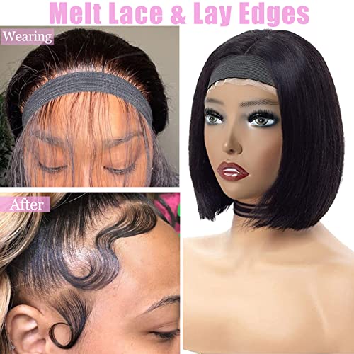Adjustable Elastic Bands for Wigs and Lace Frontals - 4 Pcs Melt-Resistant Grip Bands, Edge Wraps to Lay Edges and Keep Wigs in Place - color: BLACK, size: 1 Count (Pack of 6)