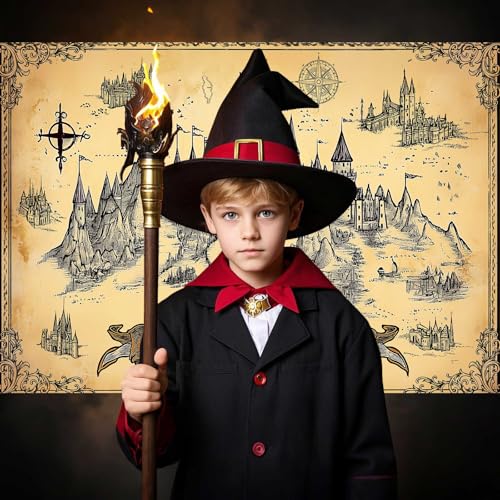 Wizard Party Backdrops for Photoshoot, Magical Wizard Vintage Castle Birthday Party Picture Decorations Wall Backdrop for Photography Decor Banner, Photographic Studio Photo Backgrounds 5X3 FT - color: Brown04, size: 5X3FT