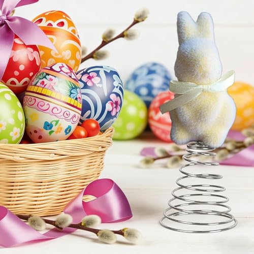 Easter Tree Topper | Festival Moss Rabbit Spring Ornament,Flocking Bunny Topper,for Home Farmhouse Party Mantel Cabinet Porch Basket Gathering Celebration - color: Yellow