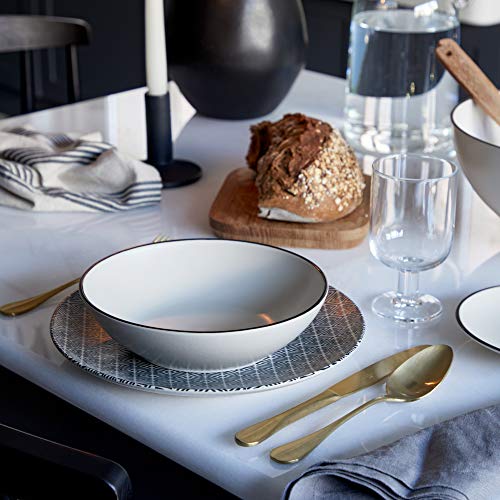 Costa Nova 5-Piece Silverware Service for 1 - Nau Collection, Gold Brushed Finish | Stainless Steel Cutlery | Dishwasher Safe Flatware | Restaurant Quality Dinnerware - color: Gold
