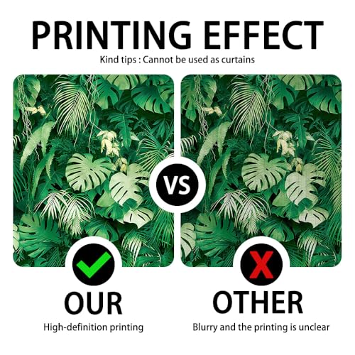 6x4FT Green Tropical Palm Leaves Photo Backdrop Jungle Plants Hawaiian Luau Party Birthday Baby Shower Photography Background Banner Photographic Studio Decorations Supplies - size: 6x4FT