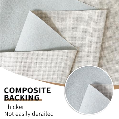 Heavy Linen Fabric 40x57 Inches, 1.2mm Thickness, Plain Solid Color Cloth for Embroidery, Clothing, Sewing - Linen Texture Material(Beige) - color: Beige, size: 40x57IN