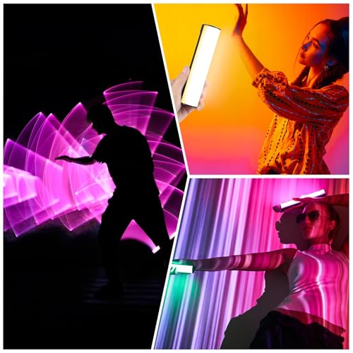 PULUZ Photography Lighting, 360° Magnetic Handheld Light Wand with 2000mAh Rechargeable Battery, 2500-9000K Dimmable Tube Light for Camera, Studio Photography, TikTok, YouTube, Vlog (17cm/6.7 in) - size: 6.7 inches