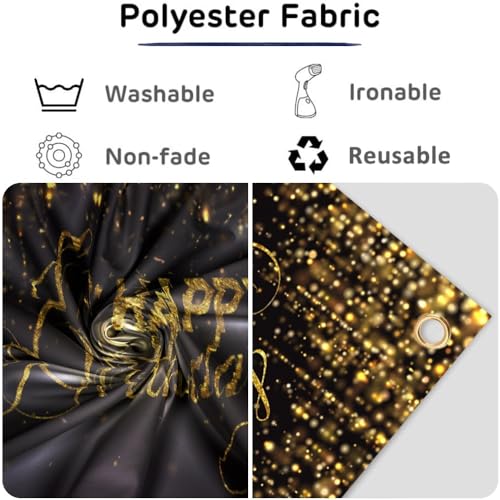 Thank You for All You Do Backdrop Black Gold Congratulations Graduates Background Be Thankful to The Teacher Doctor Staff We Appreciate You Decor Banner for Senior Year Party,71x43 Inch - color: Black Gold05, size: 6x3.6ft
