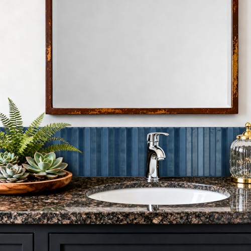 VICCI 20-Sheet Peel and Stick Backsplash, Ocean Blue 3D Textured Waterproof Tile Stickers 4.72x9.68, Kitchen Bathroom - color: Ocean Blue