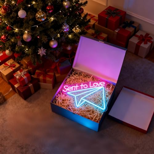 Neon Sign for Wall Decor Light Up Letters Led Sign Birthday Party Gifts Led Decorative Night Signs Room Decorations Supplies Birthday Party Signs for Home Bedroom Dorm (Sent to Love) - color: feiji