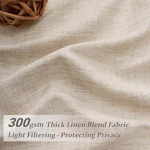Pleated Natural Linen Kitchen Small Window 45 Inch Curtains Over Sink, Petty Light Filtering Pinch Pleat Cream Beige Sheer Mini Curtain 45 Inch Length 2 Panels Set for Cafe Laundry Room Back Tab Burg - color: Natural, size: 40"W x 45"L( Pack of 2)