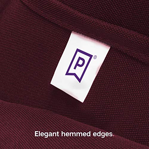 Gee Di Moda Cloth Napkins - 17 x 17 Inch Burgundy Dinner Napkins - Set of 12 Soft & Absorbent Washable Fabric Cloth Table Napkins with Hemmed Edges for Hotel Restaurant, Holiday Parties & Wedding - color: Burgundy