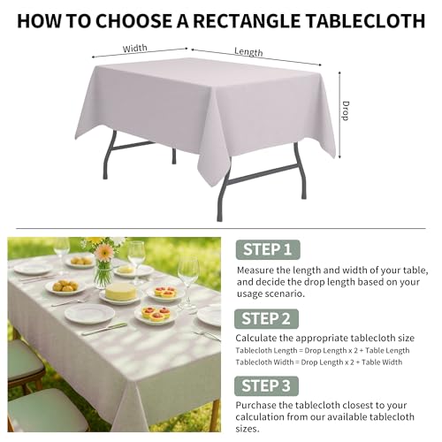 Tablecloth Wrinkle-Resistant Decorative Fabric, Rectangular,Imitation Linen Textured Waterproof,Cream Tablecloth, 60x120 Inch,Natural - color: Natural, size: 60" x 121" (Rectangular)