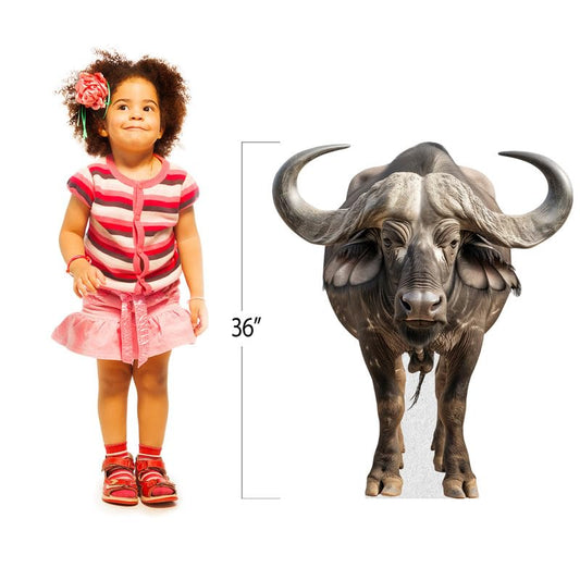 Buffalo - Life Size Cardboard Cutout Standup People with Support Standee | Animals - - color: Buffalo