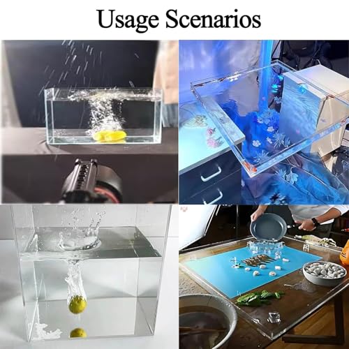 Clear Acrylic Water Tank Props For Product Shooting, Sturdy Photography Tray Display Cabinet, Underwater Photo Studio Kit Drawer For Counter Organizing, Cosmetics Advertising(11.8 X 11.8 X 3.9IN)(60x6 - size: 60x60x6cm/23.6x23.6x2.4in