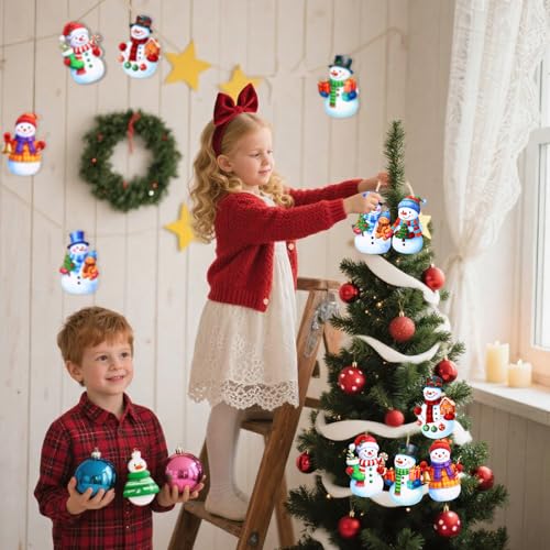 Winter Snowman Garland Wooden Snowman Banner Winter Decoration for Home, Wooden Hanging Garland for Christmas Halloween Thanksgiving Party Wall Decor Photo Booth Backdrop - style: Snowman