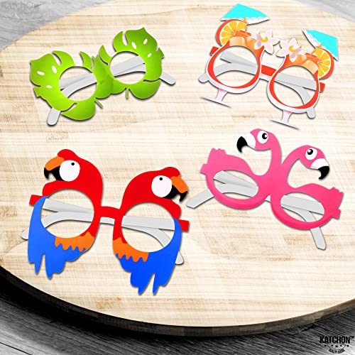 KatchOn, Tropical Hawaiian Photo Booth Props - Pack of 12,Luau Party Decorations | Luau Glasses for Hawaiian Party Decoration | Luau Photo Booth Props, Aloha Party Decoration, Summer Party Decorations - color: Summer Birds