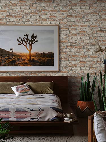 Sevalo Brick Wallpaper Peel and Stick Brick Contact Paper for Walls Red 3D Faux Self-Adhesive Removable Wallpaper for Bedroom Kitchen Backsplash Accent Wall Sticker Décor Fireplace 17.3inW 591inL - size: 17.3“×591”