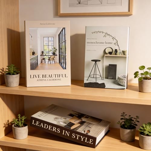 3 PCS Faux Decorative Books for Home Decor-Coffee Table Books Decor-Aesthetic Fake/Faux Books for Decoration,libros Decoration for Coffee Table, Shelf Accessories (3-monochromc Live Style Guide) - color: 3-monochromc Live Style Guide