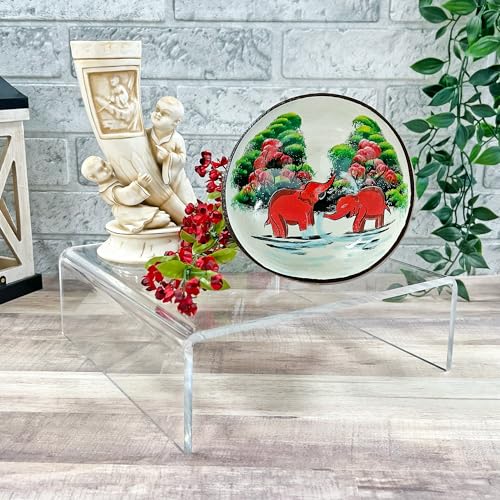 Plymor Clear Acrylic Short Square Display Riser, 3" H x 9" W x 9" D (1/4" thick) - size: 3" x 9" x 9"