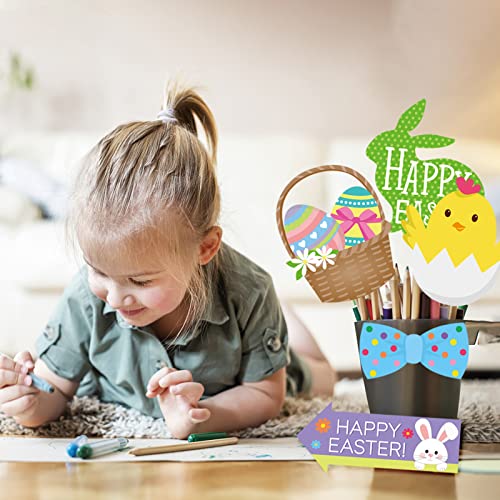 OURUOLA Easter Party-Decorations Egg-Bunny Photo-Booth Props - 25pcs Funny Glasses Easter Birthday Photography Props Kids Favors Gifts Supplies Spring Chicks Decor - color: Easter Photo Booth