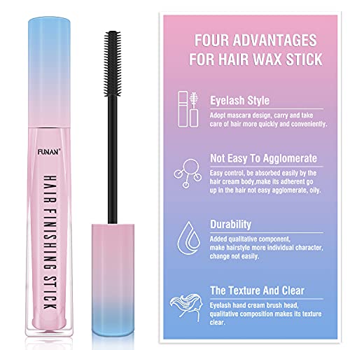 FUNAN Hair Finishing Stick 3 Pack, Flyaway Feel Stick Hair, Small Broken Hairs Finishing Cream, Non-Greasy and Non-Sticky - size: 15 Fl Oz (Pack of 3)