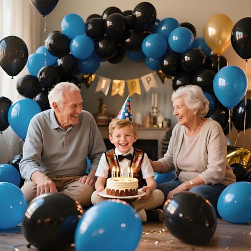 Black Balloon 110pcs, 12 Inch Thickened Latex Party Balloons Helium Bright Color for Birthday Baby Shower Wedding Party Supplies Arch Garland Decoration - color: B09-black, size: 12inch (Normal)