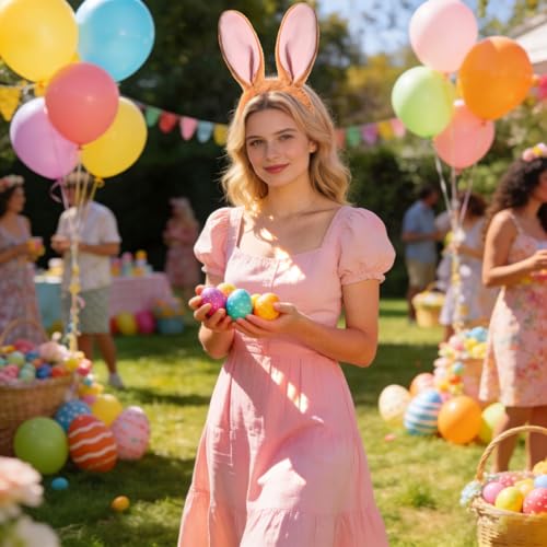 YNITSED Bunny Ears Headbands for Women Cosplay Costume Accessories - color: B