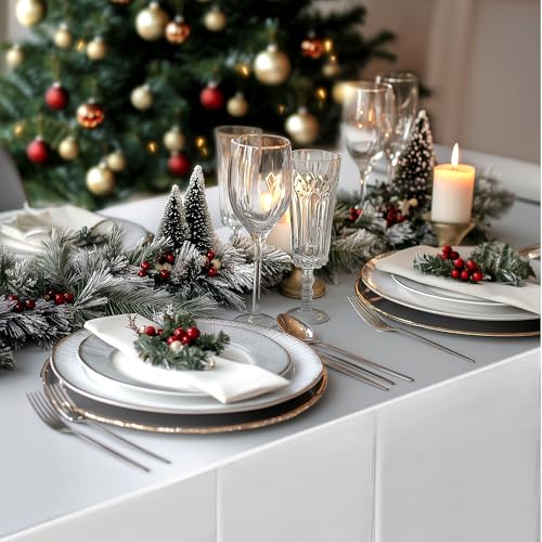 Just Shimmer 2Pcs SilverFoil Metallic Tablecloth Shiny Party Table Cloth 54" X 72" Disposable Rectangle Decoration for Thanksgiving Christmas Graduation Birthday Pary - color: Silver