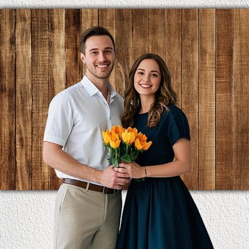 10x6 FT Wood Backdrop for Photography Rustic Brown Wooden Board Background Decoration Large Floor Wall Photo Booth Birthday Party Banner Holiday Celebration Event Anniversary Supplies - color: Vintage, size: 10x6 Ft