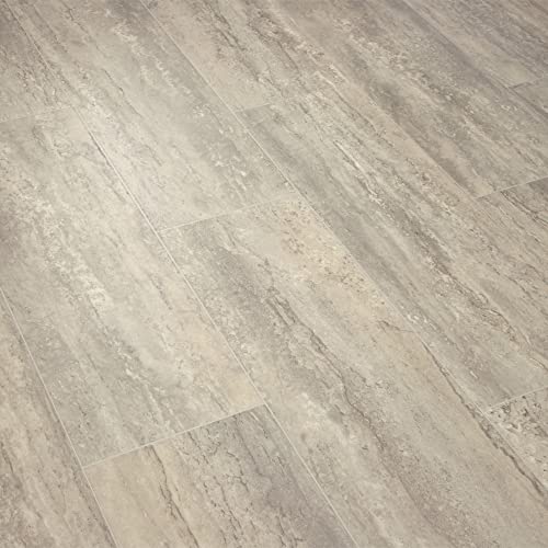 Mohawk Elite Sheet Vinyl Flooring in Mincle Grey Stone | 8'6"W x 11'L Roll | Easy DIY Friendly Installation | Durable/Waterproof/Dent Resistant | (93.5 SQFT) - color: Mincle Grey Stone, size: 8'6" W x 11' L