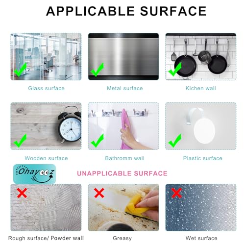 Ohayooz® Extra Strong Double Sided Tape Heavy Duty Removable 50FT, Clear Sticky Adhesive Nano Tape Tough Washable Waterproof Mounting Tape for Hanging Picture, Poster, Carpet, Photo Deco, Pack of 5 - size: 10 Feet Set of 5