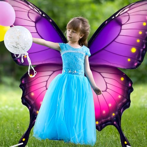 CHEPULA Butterfly Wings Backdrop Decoration Halloween Large Monarch Butterfly Photograph Background, 70.8in * 62.9in, Yellow - color: Yellow