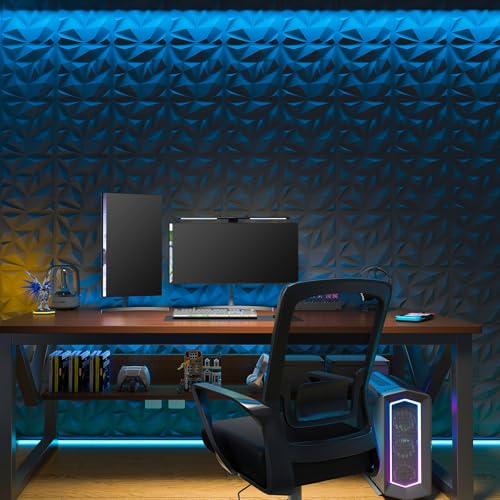 Art3d Decorative 3D Wall Panels, PVC Interior Wall Décor, Black - color: Black, size: 11.8"x11.8"