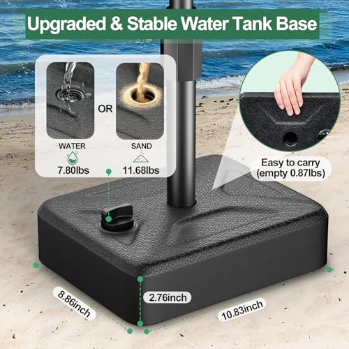 EMART Backdrop Stand with Heavy Duty Water Tank Base 7x10ft Adjustable Metal Photo Backdrop Stand Kit Pipe and Drape Square Background Frame for Birthday Party, Wedding Decorations, Studio Photography - size: 7x10ft