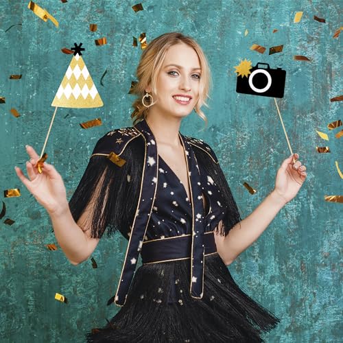 31Pcs Wedding Photo Booth Props – Funny Photo Booth Accessories with Variety Themes – Diverse & Vibrant Props For Photobooth, Designed to Elevate Wedding, Birthday & Party Photoshoots