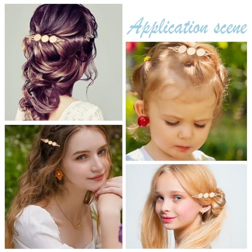 40 Pcs Hair Clips Making Kit, 10 Pcs Iron Hair Bobby Pin Findings 30 Pcs Transparent Half Round Glass Cabochons Blank Dome Hair Bobby Pin Making Kits for Jewelry Makings