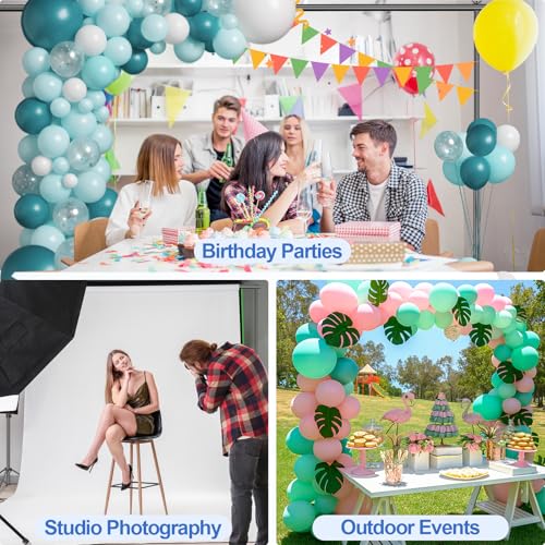 EMART 12x10ft(WXH) Backdrop Stand Heavy Duty, Adjustable Backdrop Banner Holder Back Drop Stand for Party, Photography Background Support Equipment Kit for Photo Studio, Wedding, Birthday, Exhibitions - size: 10x12ft