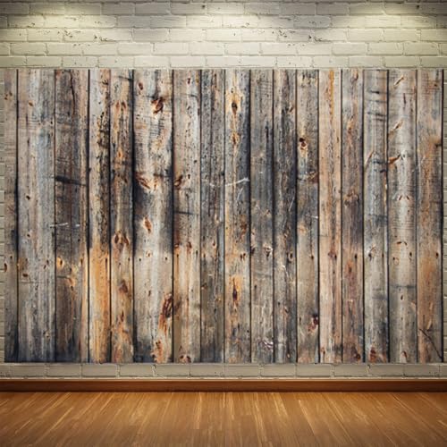 7x5ft Brown Wood Backdrop for Photography Retro Wood Wall Background Newborn Baby Kids Pet Food Photo Shoot Studio Props