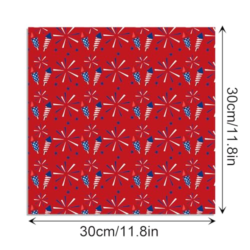 VIVIQUEN Patriotic American Flag Double-Sided Paper, 12 Inches, American National Day Textured Scrapbook Paper Craft Paper for DIY Background Card Making Scrapbook Photo Album Decorations, 24 Packs