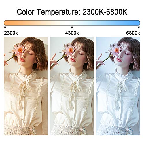 GVM Led Bi-Color Video Lights with APP Function, Variable CCT 2300K-6800K and 10%-100% Brightness with Digital Display for Video Studio Shooting, CRI97+ TLCI97 Led Light Panel +Barndoor - size: 1 Pack
