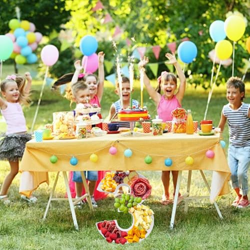 Charcuterie Cardboard Number Fillable Shaped Treat Decorative Box Anniversary Birthday Table Centerpiece (3 Style, 9inch) - size: 9inch, style: 3 Style