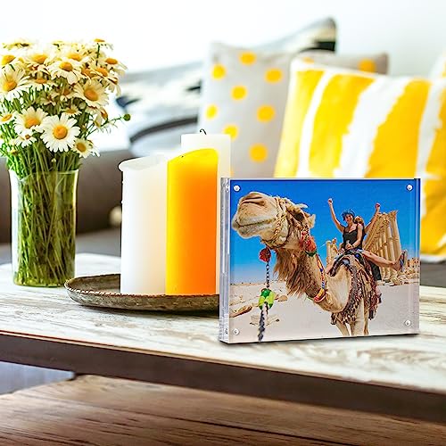 Mammoth DuraClear 6x8 Acrylic Photo Frame - Frameless & Thick Design - Perfect for Family Photos, Art, and Cherished Postcards - size: 6x8 Frame
