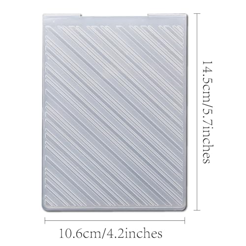 Arbuya Strips Background Plastic Embossing Folders for Card Making Strip Lines Scrapbooking Plastic Template Photo Album Card Paper Handmade DIY Craft Decoration Template Molds - color: Strips Background
