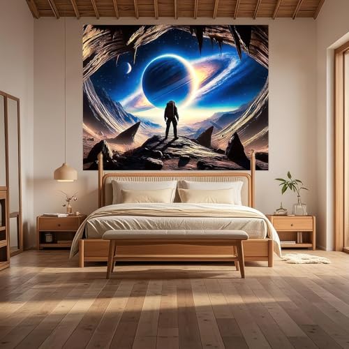 BlissYard 8x6ft Background Outer Space Background Photo Prop Universe Outer Space Theme Party Decorations Galaxy Astronaut Kids Party Decoration Boy Banner Outdoor Backgrop Photography Props - color: Outer Space Background#1