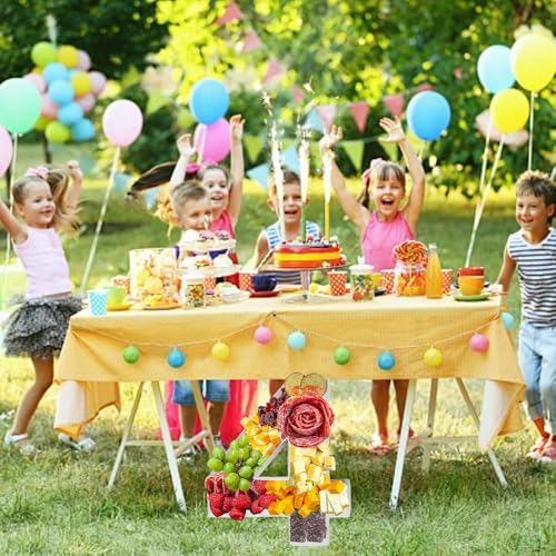 Charcuterie Cardboard Number Fillable Shaped Treat Decorative Box Anniversary Birthday Table Centerpiece (4 Style, 9inch) - size: 9inch, style: 4 Style