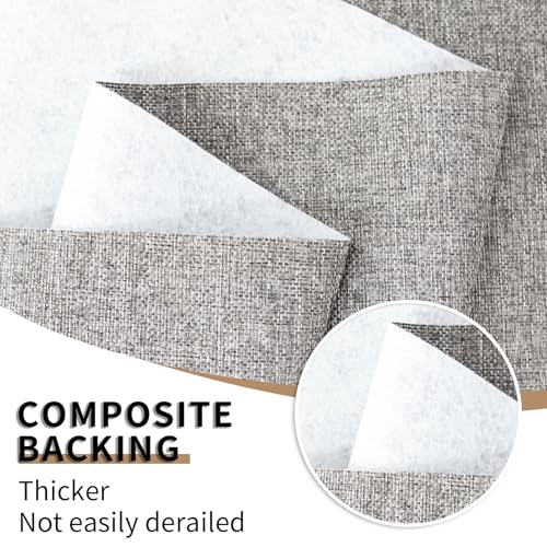 Heavy Linen Fabric 80x57 Inches, 1.2mm Thickness, Plain Solid Color Cloth for Embroidery, Clothing, Sewing - Linen Texture Material (Light Grey) - color: Light Grey, size: 80x57IN