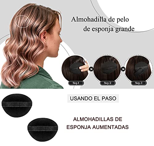 25 Pieces Hair Styling Tools Kit, Magic Styling Tools Kit, Simple and Fast, Com Hair Clips/Pins/Foam Pads for Women Girls Hair Braiding